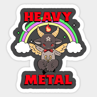 Heavy Metal Rainbow Goat Sticker